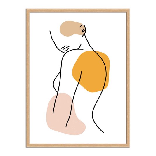 Quadro Decorativo Silhueta Perfil Colorido