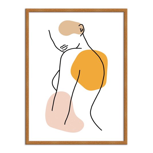 Quadro Decorativo Silhueta Perfil Colorido