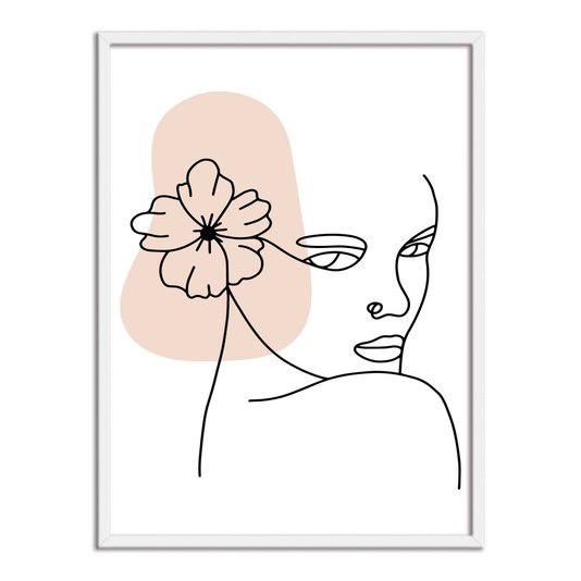 Quadro Decorativo Silhueta Rosto