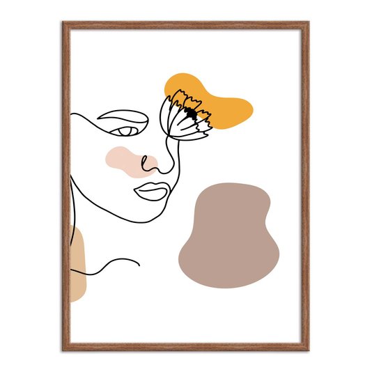 Quadro Decorativo Silhueta Rosto Com Cores