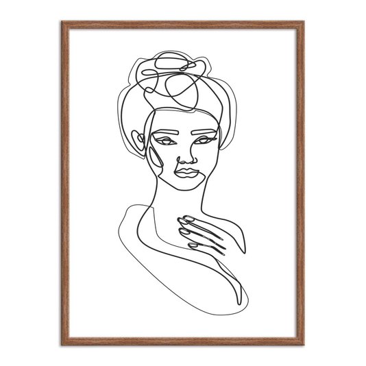 Quadro Decorativo Silhueta Rosto Contornado