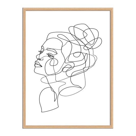 Quadro Decorativo Silhueta Traços