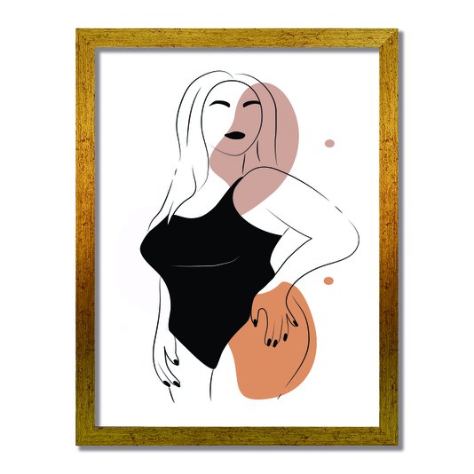 Quadro Decorativo Silhueta Unha Preta