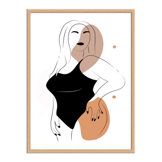 Quadro Decorativo Silhueta Unha Preta
