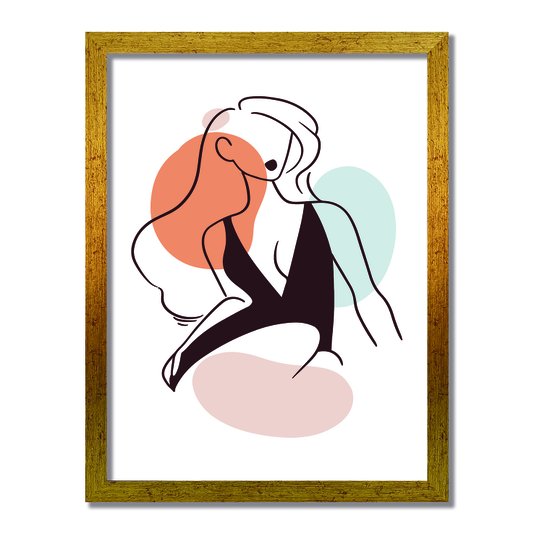 Quadro Decorativo Silhueta Vestido Preto