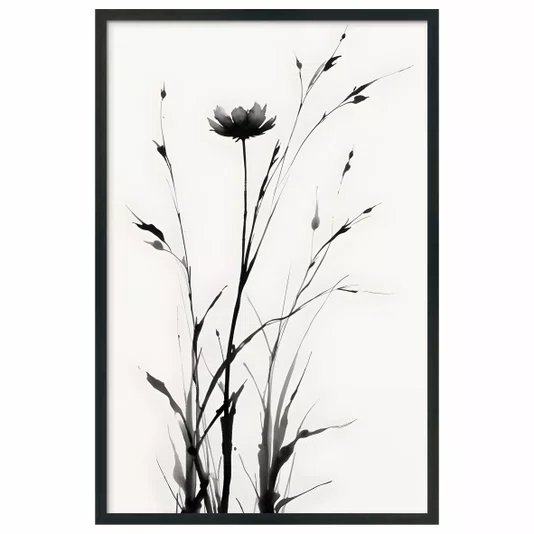 Quadro Decorativo Take Arte de Bambus no Estilo Sumiê