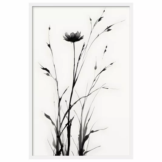 Quadro Decorativo Take Arte de Bambus no Estilo Sumiê