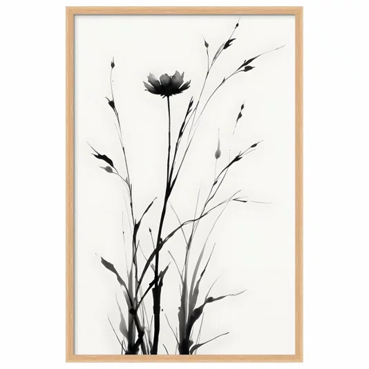 Quadro Decorativo Take Arte de Bambus no Estilo Sumiê