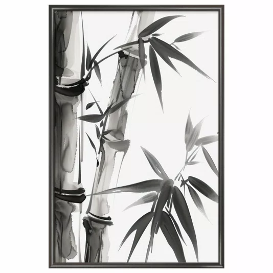 Quadro Decorativo Take Pintura de Bambu no Estilo Sumiê