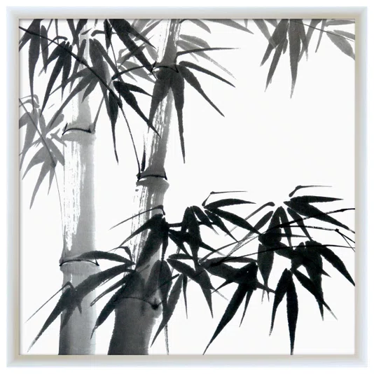 Quadro Decorativo Take Pintura de Bambus no Estilo Sumiê