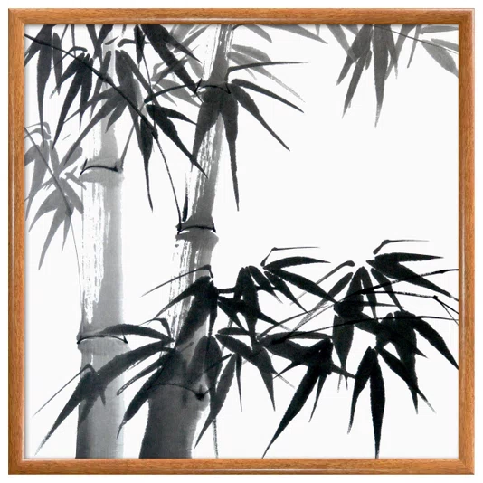 Quadro Decorativo Take Pintura de Bambus no Estilo Sumiê