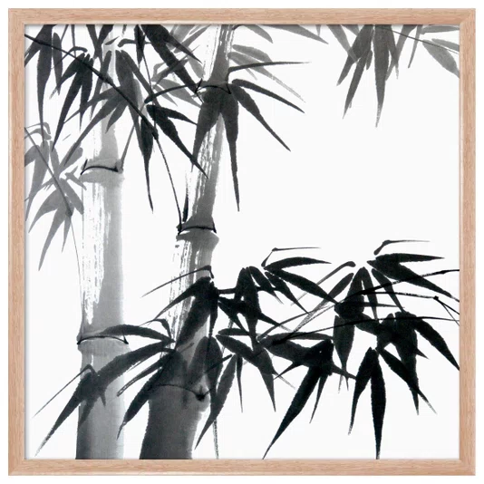 Quadro Decorativo Take Pintura de Bambus no Estilo Sumiê