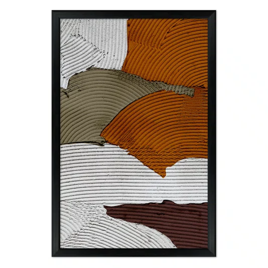 Quadro Decorativo Textura Gesso Abstrato Estilo Modern Heritage