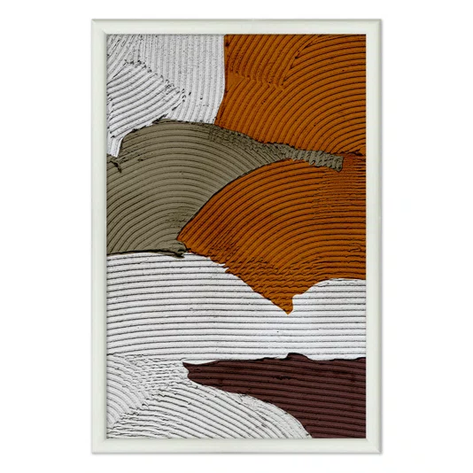 Quadro Decorativo Textura Gesso Abstrato Estilo Modern Heritage