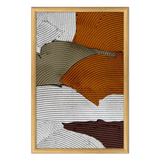 Quadro Decorativo Textura Gesso Abstrato Estilo Modern Heritage