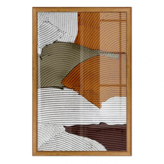 Quadro Decorativo Textura Gesso Abstrato Estilo Modern Heritage