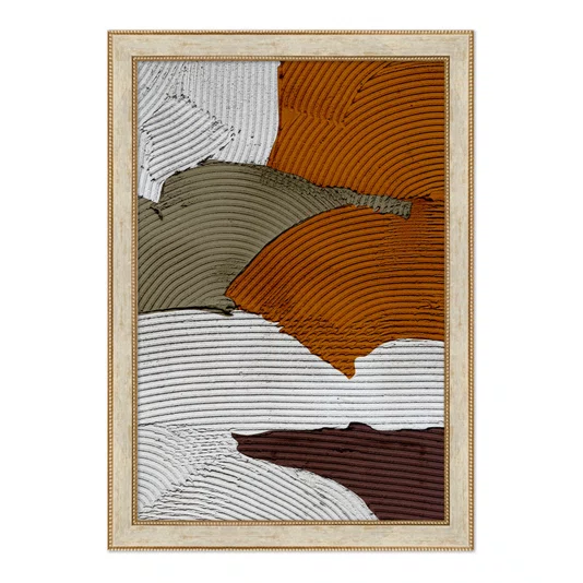 Quadro Decorativo Textura Gesso Abstrato Estilo Modern Heritage