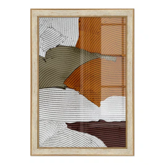 Quadro Decorativo Textura Gesso Abstrato Estilo Modern Heritage