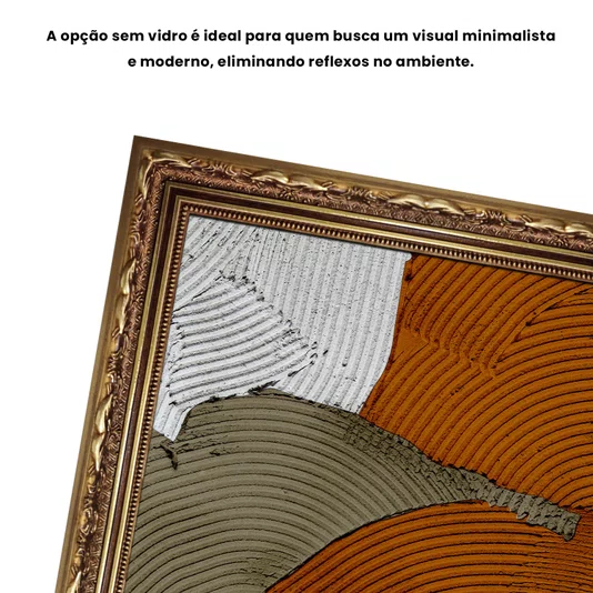 Quadro Decorativo Textura Gesso Abstrato Estilo Modern Heritage