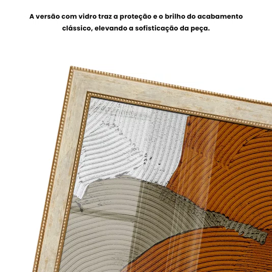 Quadro Decorativo Textura Gesso Abstrato Estilo Modern Heritage