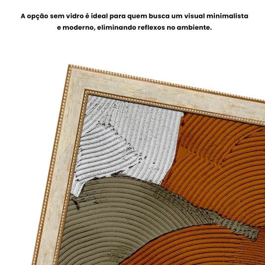 Quadro Decorativo Textura Gesso Abstrato Estilo Modern Heritage