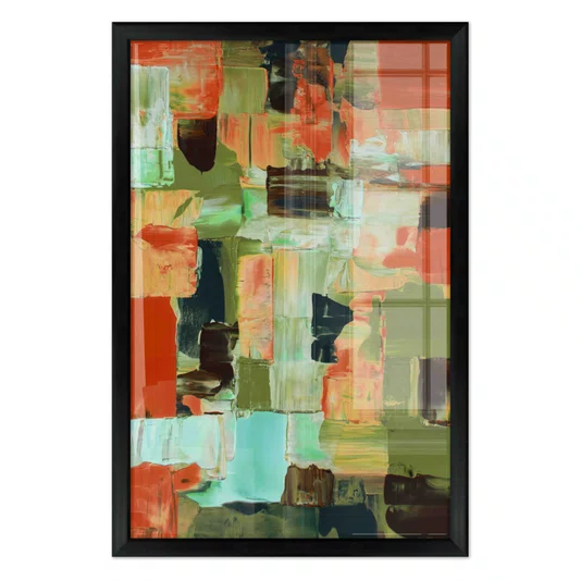 Quadro Decorativo Textura Pincelada Estilo Modern Heritage