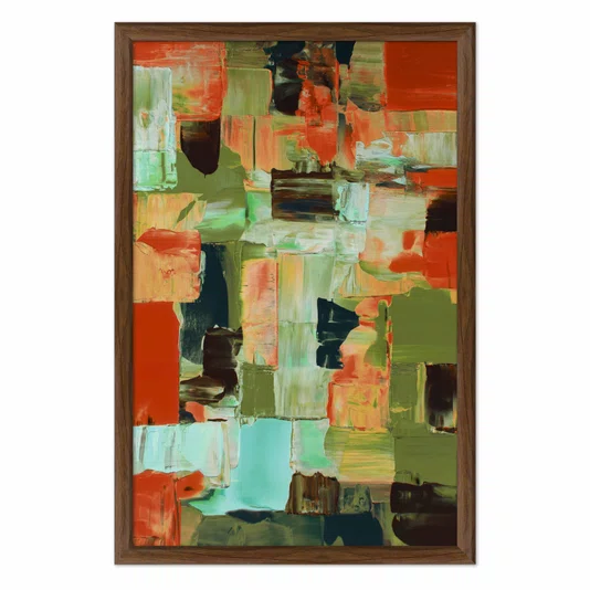 Quadro Decorativo Textura Pincelada Estilo Modern Heritage