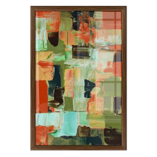 Quadro Decorativo Textura Pincelada Estilo Modern Heritage