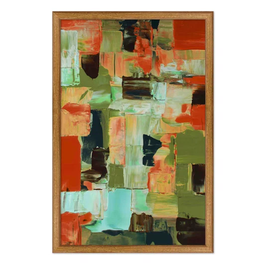 Quadro Decorativo Textura Pincelada Estilo Modern Heritage