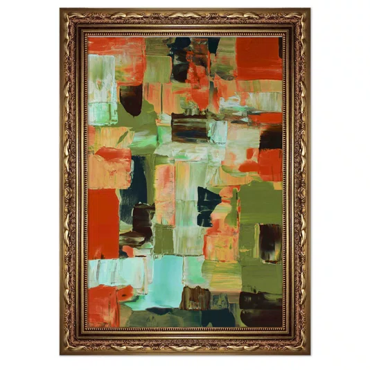 Quadro Decorativo Textura Pincelada Estilo Modern Heritage