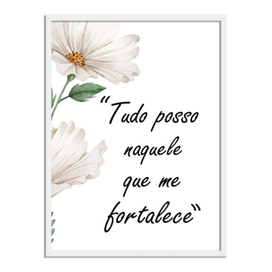 Quadro Decorativo Tudo Posso Naquele que me Fortalece