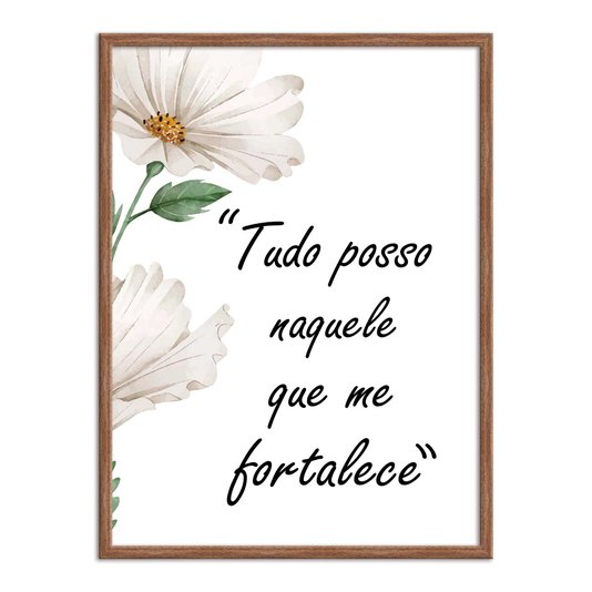 Quadro Decorativo Tudo Posso Naquele que me Fortalece