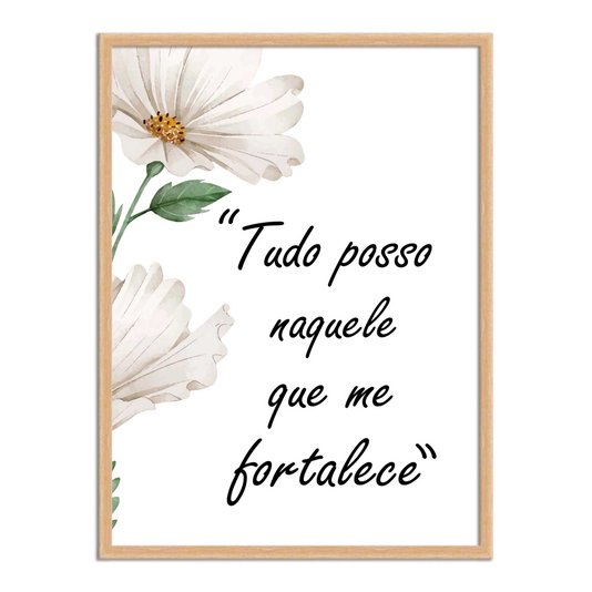 Quadro Decorativo Tudo Posso Naquele que me Fortalece