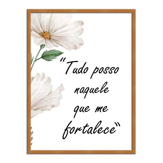 Quadro Decorativo Tudo Posso Naquele que me Fortalece