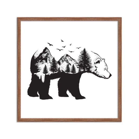 Quadro Decorativo Urso Nature