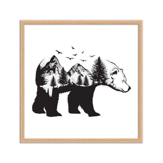 Quadro Decorativo Urso Nature