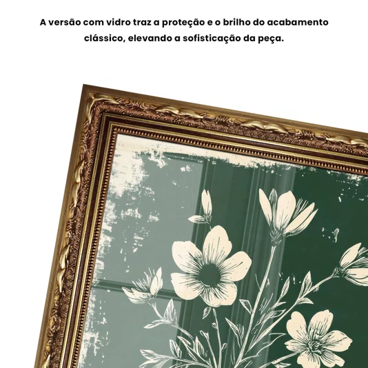 Quadro Decorativo Vaso de Flores Estilo Modern Heritage