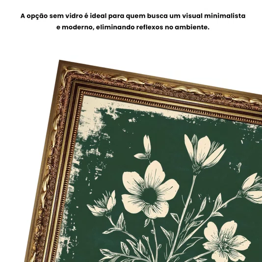 Quadro Decorativo Vaso de Flores Estilo Modern Heritage