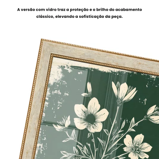 Quadro Decorativo Vaso de Flores Estilo Modern Heritage
