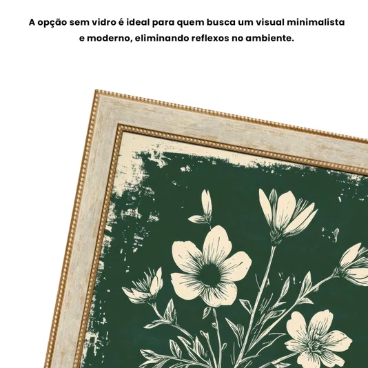Quadro Decorativo Vaso de Flores Estilo Modern Heritage