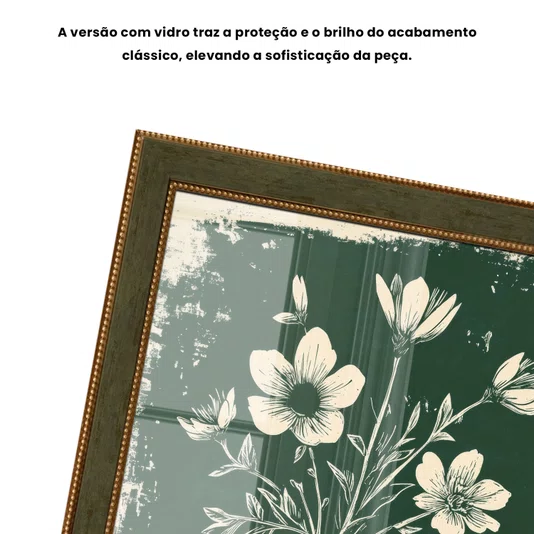 Quadro Decorativo Vaso de Flores Estilo Modern Heritage