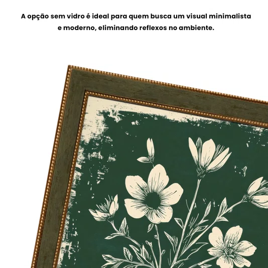 Quadro Decorativo Vaso de Flores Estilo Modern Heritage