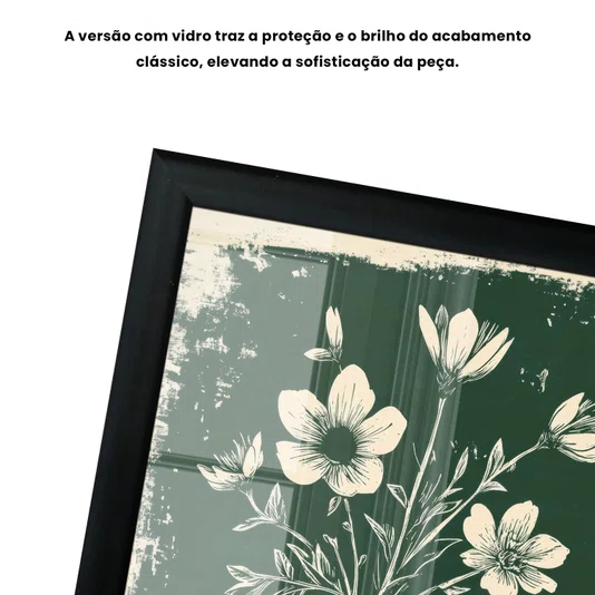 Quadro Decorativo Vaso de Flores Estilo Modern Heritage