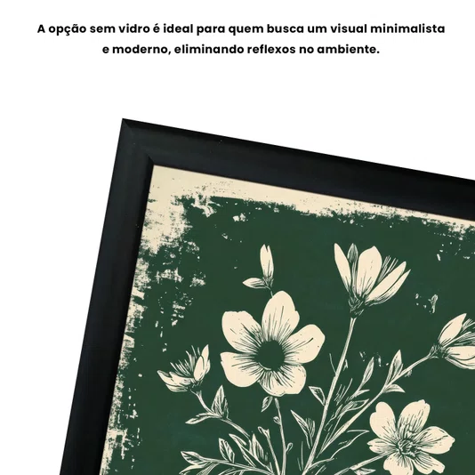 Quadro Decorativo Vaso de Flores Estilo Modern Heritage