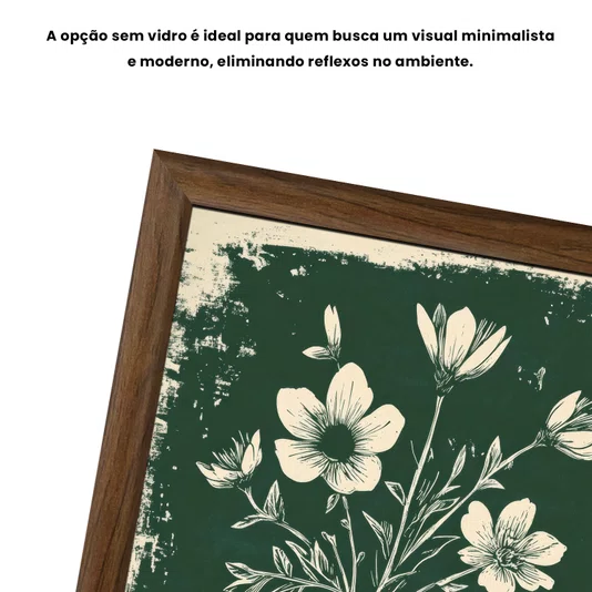 Quadro Decorativo Vaso de Flores Estilo Modern Heritage