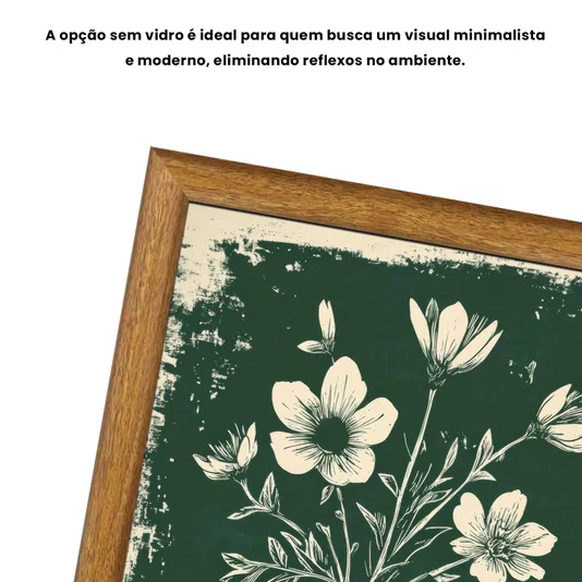 Quadro Decorativo Vaso de Flores Estilo Modern Heritage