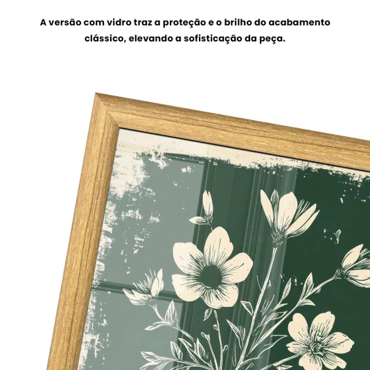 Quadro Decorativo Vaso de Flores Estilo Modern Heritage