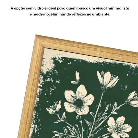 Quadro Decorativo Vaso de Flores Estilo Modern Heritage