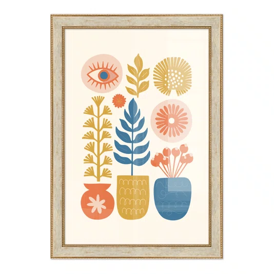 Quadro Decorativo Vasos Botânicos Estilo Modern Heritage