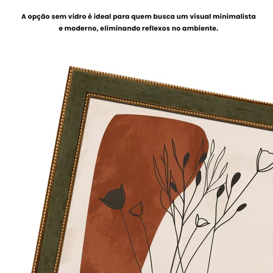 Quadro Decorativo Vasos e Formas Orgânicas Estilo Modern Heritage